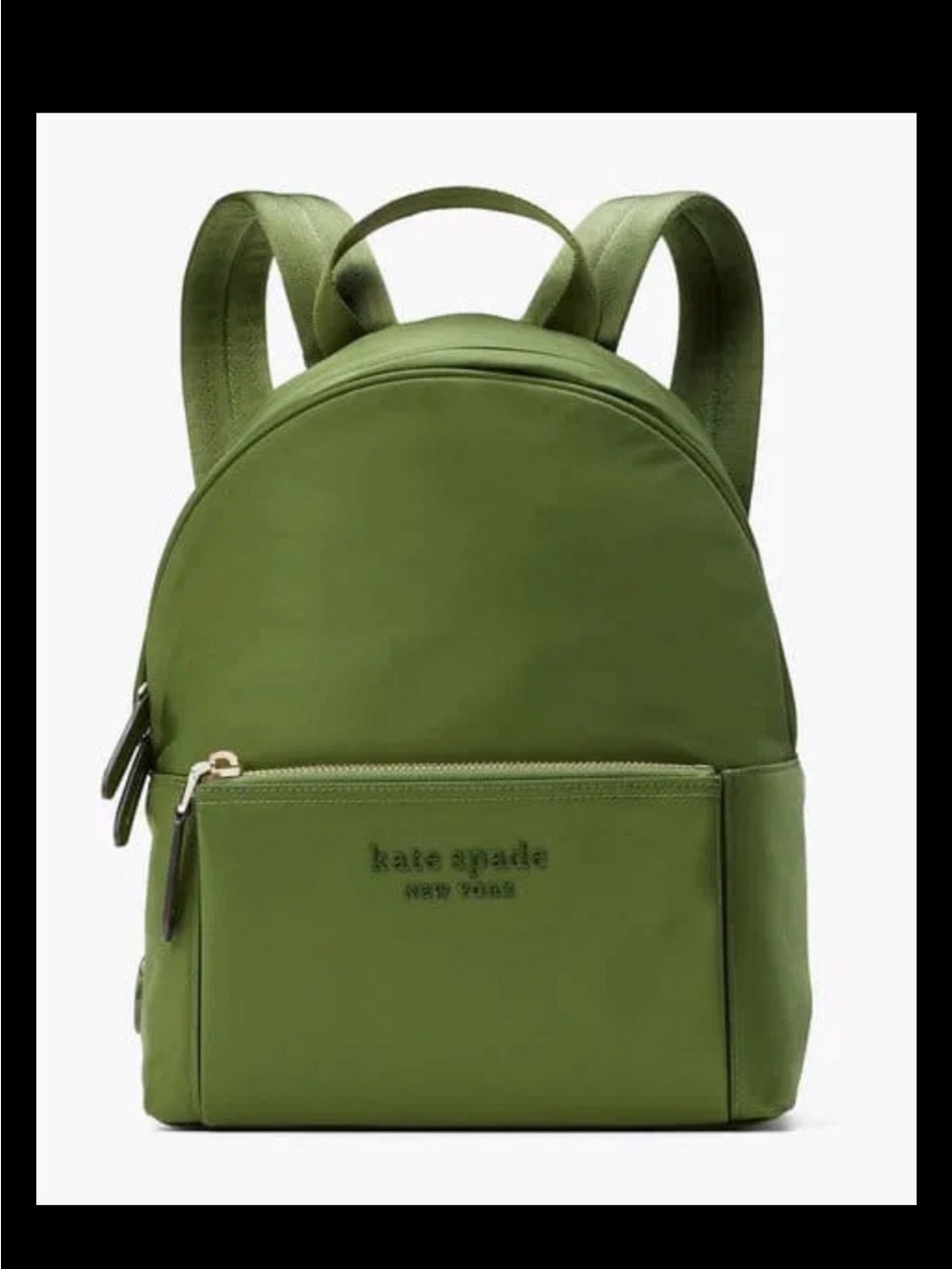 Kate Spade NWOT City Large Nylon Backpack in Olive Green Nylon Mini Backpack.